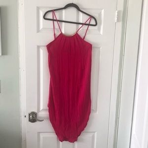 Aqua Hot Pink Beach coverup Size L